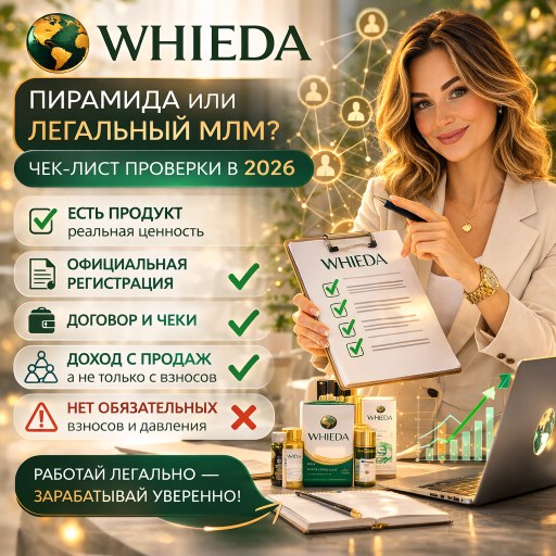 WHIEDA: пирамида или легальный МЛМ? Чек‑лист проверки в 2026