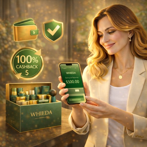 WHIEDA: 100% кэшбэк — как это работает в 2026 без подвоха