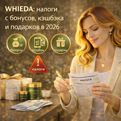 WHIEDA: налоги с бонусов, кэшбэка и подарков в 2026