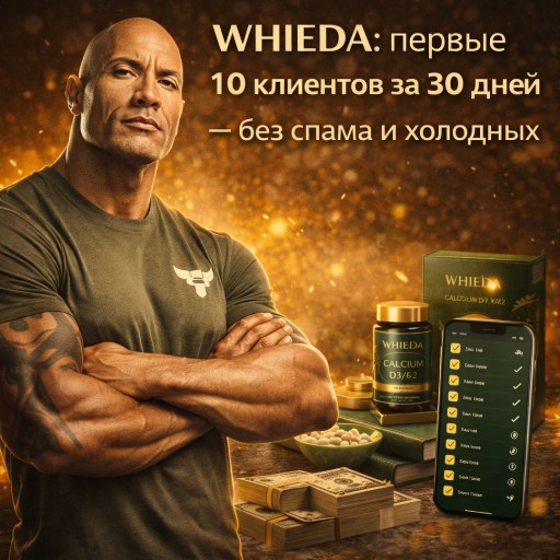 WHIEDA: первые 10 клиентов за 30 дней — без спама и холодных