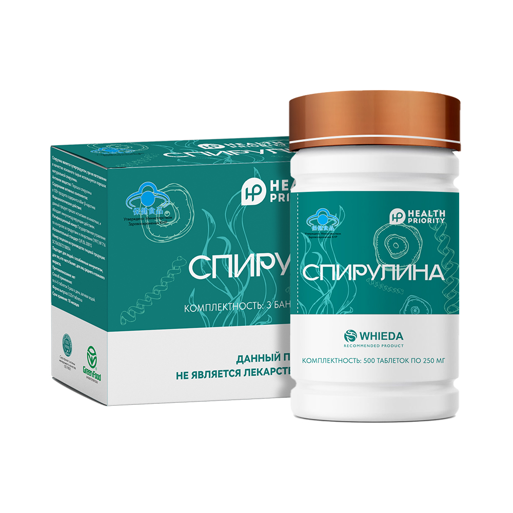 Спирулина Виеда из озера в Китае